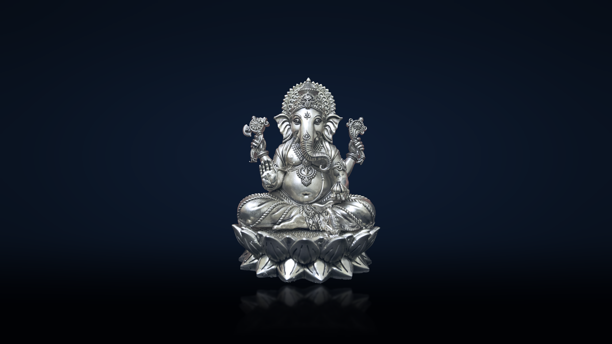 Lord Ganesha Lotus Left Trunk