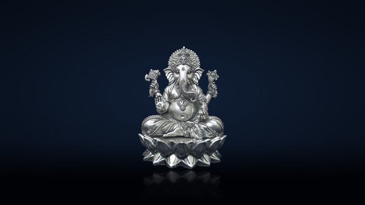 Lord Ganesha Lotus Left Trunk