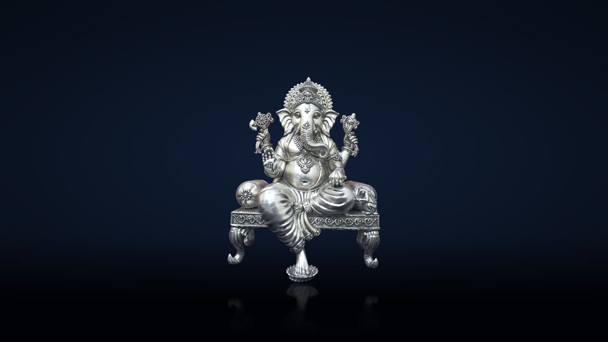 Lord Ganesha Singhasan Left Trunk